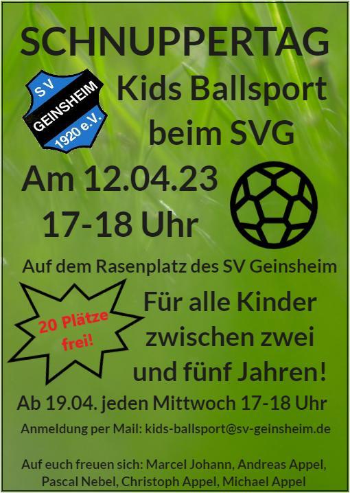 Schnuppertag Kids Ballsport